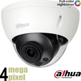 Dahua Beveiligingscamera - IP Camera Dome - 4 megapixel - Full Color - Smart SMD - SD-kaart Slot - Gezichtsherkenning - Nachtzicht 50 Meter