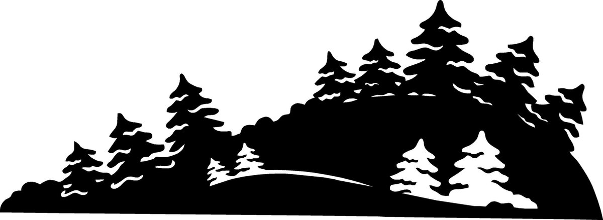 Kerst raamsticker - Kerstlandschap - 2 stuks - Kerst decoratie