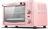 Happyment® Mini oven vrijstaand - Elektrische oventje - Camping - Hetelucht - Bakoven - 13L - Roze - 372x295x235m