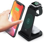 3 in 1 Draadloze Oplader- Wireless Charger - Apple iPhone -  iWatch - Airpods & Pro - Galaxy Buds - Draadloos Qi Station Telefoon GSM Lader - Samsung - Android