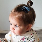 Baby haarspeldjes met stof - marine rainbow | Blauw | Baby