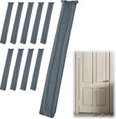 Relaxdays 10x tochtstopper deur - tochtstrip - tot 8 cm dikke deuren - tochtwering grijs