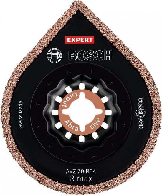 Bosch Accessories 2608900041 EXPERT 3 max AVZ 70 RT4 Carbide-RIFF Outil de nettoyage de joints de carrelage 1 pièce 2.5