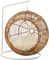 J-Line Hangmand Huisdier Rotan/Ijzer Naturel/Zwart