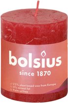 Bolsius Stompkaars Delicate Red Ø68 mm - Hoogte 8 cm - Rood - 35 branduren
