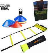 Ciclón Sports Combideal -  4 meter loopladder / speedladder / trainingsladder - 20 trainingshoedjes - Boek loopladder oefeningen