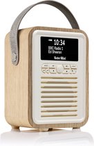 ViewQuest Retro Mini,Draagbare Retro DAB Radio met Bluetooth, Eik