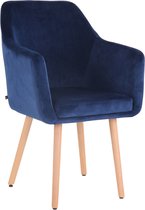 Eetkamerstoel Bornholm Velvet NE, Blauw
