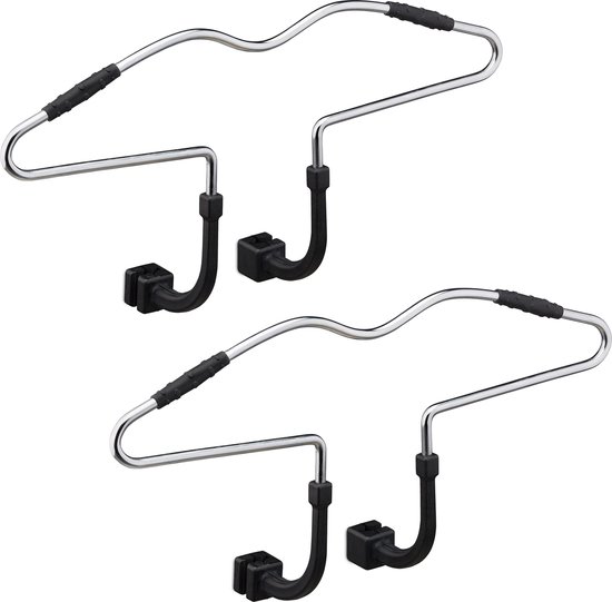 kledinghanger auto - voor hoofdsteun - set van 2 - antislip - staal - voor autostoel