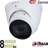 Dahua Beveiligingscamera - IP Dome Camera - 4K - AI Serie - WizSense - Starlight - Motorzoomlens - Microfoon - ePoE - Haarscherp Beeld