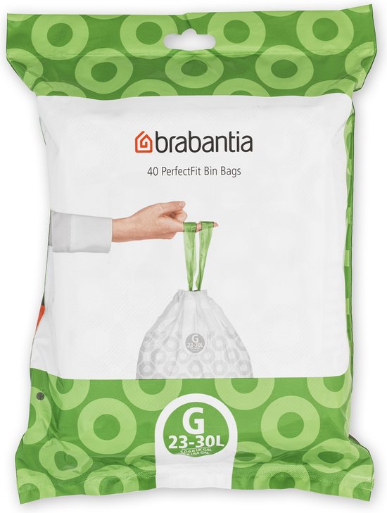 Brabantia PerfectFit Vuilniszakken - 23/30 l - Code G - 40 stuks | bol.com