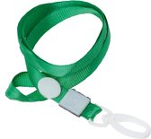 CKB ltd 20x keycord GROEN sleutelhanger met koord lanyard keykoord sleutelkoord trekkoord schouderriem sleutels houder keycords key cord clip nekkoord en speld plastic nek lanyards