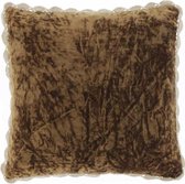 Unique Living | Kussen Sascha 45x45cm bison brown | Kussen woonkamer of slaapkamer