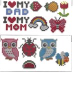DIY - Diamond painting stickers - I love MOM/DAD -vierkante steentjes.