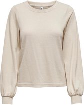 Jacqueline de Yong Trui Jdyemma L/s Top Jrs 15227437 Oatmeal/melange Dames Maat - S