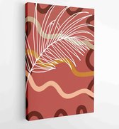 Bstract, kunst, herfst, achtergrond, boho, botanisch, bruin, kaart, decor, ontwerp 3 - Moderne schilderijen – Verticaal – 1871676775 - 40-30 Vertical