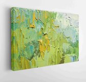 Onlinecanvas - Schilderij - Kunstenaars Olieverf Veelkleurige Abstracte Achtergrond. Art Horizontaal Horizontal - Multicolor - 115 X 75 Cm