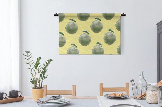 Tapisserie - Tapisserie - Pommes - Vert - Motifs - 90x60 cm - Tapisserie