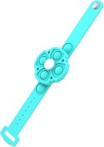 Fidget Toy Pop it Spinner Armband Blauw