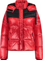 TAIFUN Dames Gewatteerde jas met glanzende finish Electric Red-48