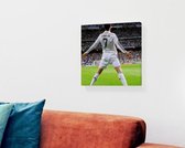 Cristiano Ronaldo Canvas - 20 x 20 - Fotoprint op Canvas schilderij - Inclusief gratis ophangsysteem - Wanddecoratie woonkamer/ slaapkamer