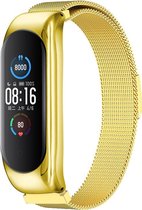 Xiaomi Mi band 3/4/5/6 milanese band - goud - Geschikt voor