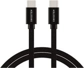 Swissten USB-C naar USB-C Kabel voor o.a. Samsung - 2M - Zwart