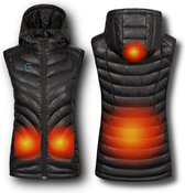 GLØDE Elektrische Verwarmde Kleding Jas Bodywarmer Vest Dames Zwart Maat XL