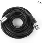 FrontStage XLR-Kabel 4-delige Set 10m zwart mannelijk naar vrouwelijk