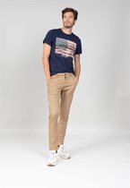 DEELUXE Slim fit chino met patroon ALMA Camel