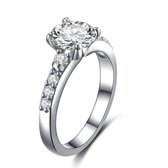 Di Lusso - Ring Istres - Zirkonia - Zilver 925 - Dames - 18.00 mm