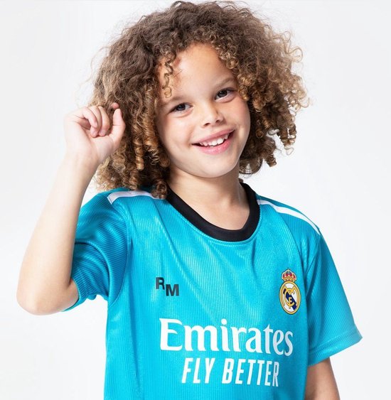 Wakker worden hartstochtelijk Nadruk Real Madrid derde tenue 21/22 - replica voetbaltenue - voetbalshirts voor  kids -... | bol.com
