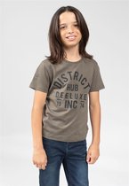 DEELUXE T-shirt met logo SPENCER Dark Khaki