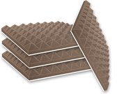 Zelfklevende geluidsisolatie pyramide | Akoestische panelen | isolatieplaten | Geluidsisolatie | Zelfklevende wandpanelen | Studioschuim | Geluidsdemper | 50 x 50 x 5 cm | 1m2 | 4 stuks - Gri