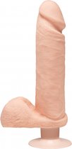 The D - Perfect D with Balls Vibrating - 8 Inch - Vanilla - Realistic Dildos