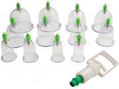 20-Delige Cupping Set met 6 Formaten Cups Pull Out Vacuüm Apparaat | Cupping Therapy Set Anti Cellulitis | Chinese Massage Therapie | Vacuüm Cups Therapie met Pomp | Wellness | Ant