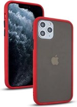 SafeCase® iPhone 11 Hoesje -  Rood Hoesje - Transparante Matte Achterkant - Schokbestendig