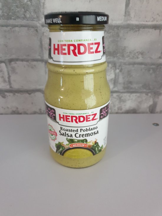 Herdez roasted poblano salsa cremosa bol