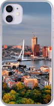 Geschikt voor iPhone 11 hoesje - Rotterdam - Skyline - Boom - Siliconen Telefoonhoesje