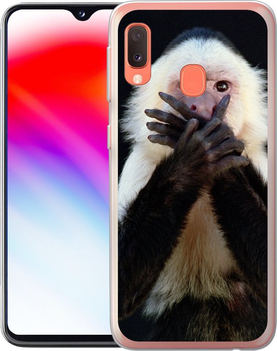 Coque Samsung Galaxy A20e - Singe - Animaux sauvages - Portrait - Coque de téléphone en Siliconen
