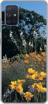 Geschikt voor Samsung Galaxy A71 hoesje - Bloemen - Natuur - Kleur - Siliconen Telefoonhoesje