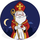 WallCircle - Schilderij - Sinterklaas Sint Decoratie En - Multicolor - 30 X 30 Cm