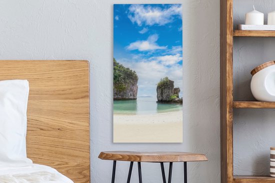 Canvas schilderij 20x40 cm - Wanddecoratie Bergen op Ko Hong - Muurdecoratie woonkamer - Slaapkamer decoratie - Kamer accessoires - Schilderijen op canvas