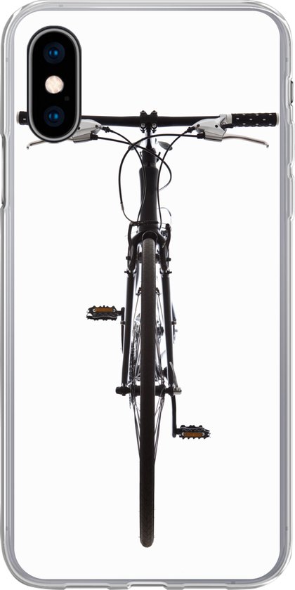 iPhone X hoesje - Een van een mountainbike fiets - Siliconen Telefoonhoesje |