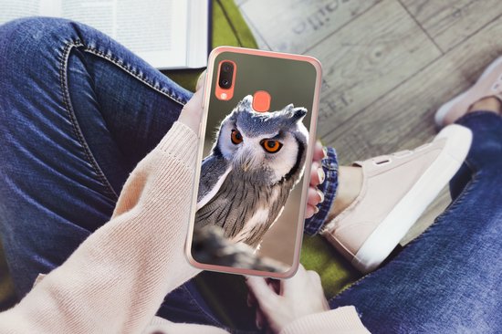 Coque Samsung Galaxy A20e - Hibou - Macro - Animal - Siliconen