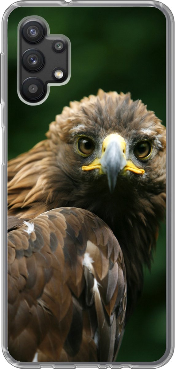 Telefoonhoesje Geschikt voor Samsung Galaxy A32 5G hoesje - Arend - Bruin - Roofvogel - Siliconen Telefoonhoesje Telefoonhoesje