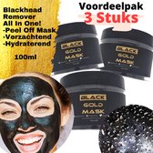 3x Black Gold Peel off masker - Gezichtsmasker - Mee Eters & Acne verwijderen  - Blackhead remover - 3x100ml