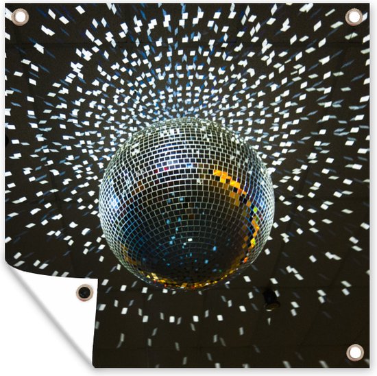 Tuindoek Een discobal aan het plafond - 100x100 cm