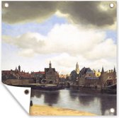 Tuin poster View of Delft - Johannes Vermeer - 200x200 cm - Tuindoek - Buitenposter