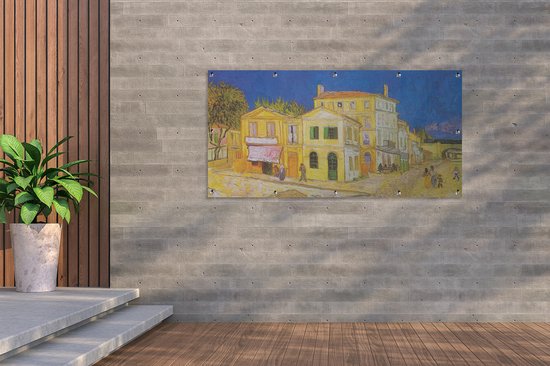 Schuttingposter Het gele huis - Vincent van Gogh - 200x100 cm